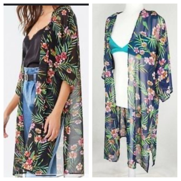 Ambiance Other - Ambience floral black sheer cover-up 39 inches in length!EUC 👙